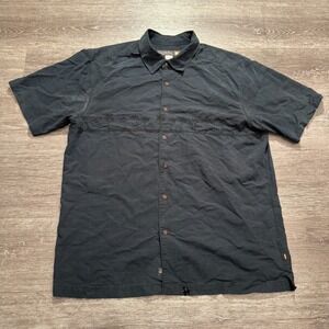 Vintage Quiksilver Shirt Mens XL‎ Palm Floral Print Hawaiian Button Up Surf